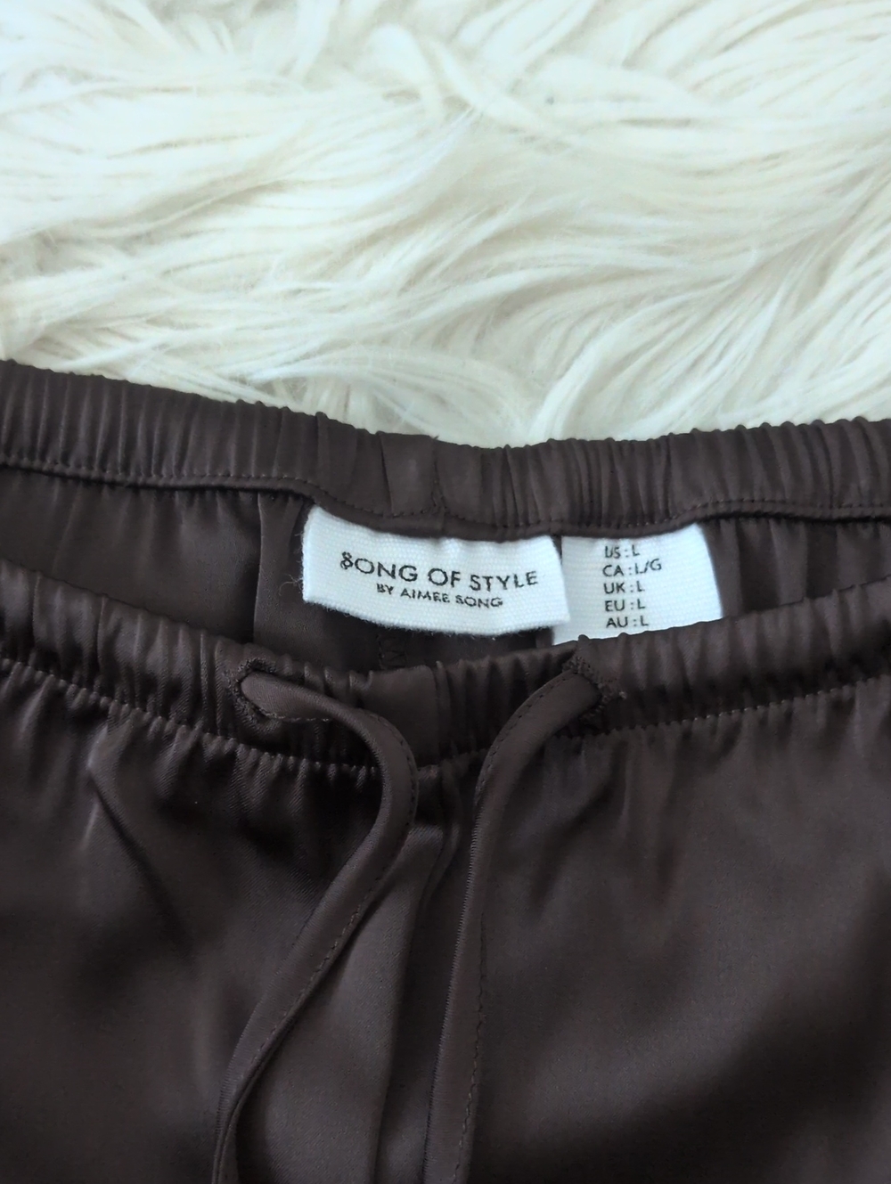 Revolve Song of Style Drawstring Satin Pants - Picture 3 of 8